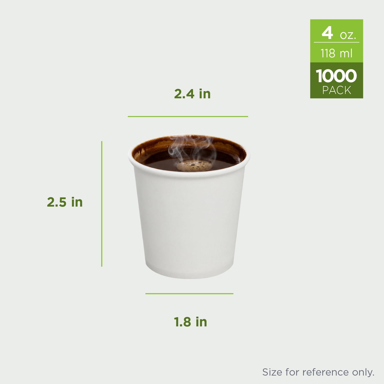 [1,000 ct] 4oz Disposable Espresso Cups, Karat Earth Eco-Friendly Paper Hot Cups - White