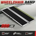 thumbnail image 2 of DNA Motoring 5Ft Portable Folding Aluminum Wheelchair Scooter Ramp for Home Steps Doorways, 800Lbs Capacity, 2 of 6