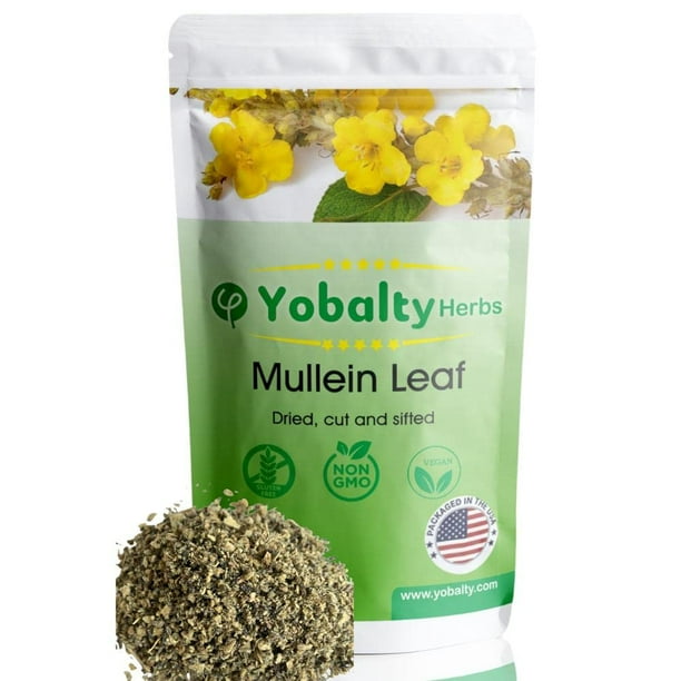 Mullein Herbal Tea, Mullein Leaf 1oz Dried Cut Sifted, Detox Lungs Tea