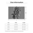 thumbnail image 5 of Uemuo Optical Zebra Illusion Printed Throw Blanket for Couch, Fluffy Fuzzy Blankets for Bed, Sofa, Cozy Flannel Faux Fur Blanket-60"x50", 5 of 6