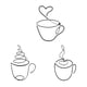 thumbnail image 2 of 3 piezas de de pared con taza de café, decoración artística creativa, artesanías elegantes, decoración de de pared, letrero de café para, 2 of 9