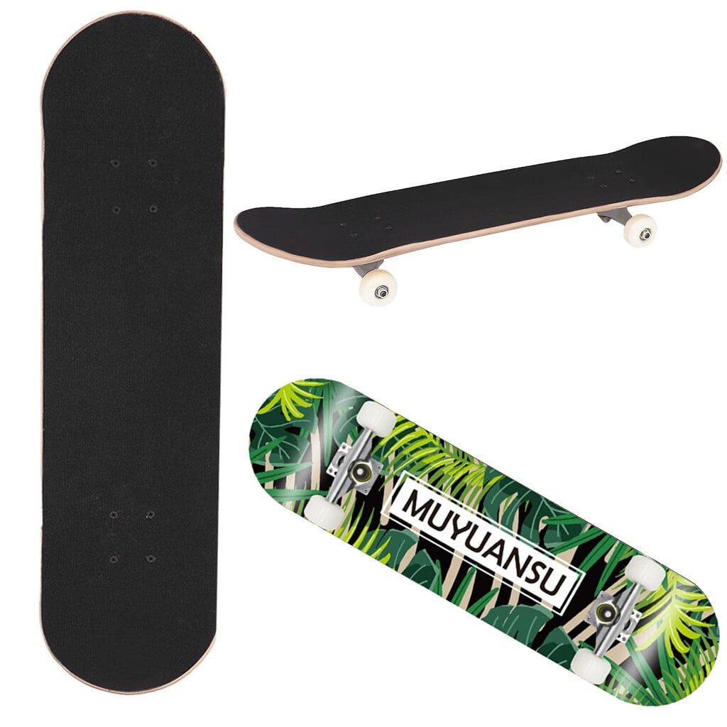 Yaman Skateboards for Beginners,31 Inch Complete Skateboard for Kids Teens Adults,7 Layer