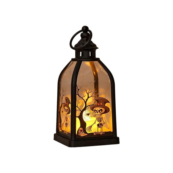 IFRINID Halloween Pumpkin Lantern with LED Light, Portable Tabletop Decoration Lamp for Party, Window Display and Holiday Decor,Pumpkin style