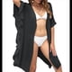 thumbnail image 3 of Traje de Baño para Cubrirse, Traje de Baño para Cubrirse, Traje de Baño para Cubrirse, Cárdigan para Bañarse en la Playa con Volantes. Negro Talla Única, 3 of 10