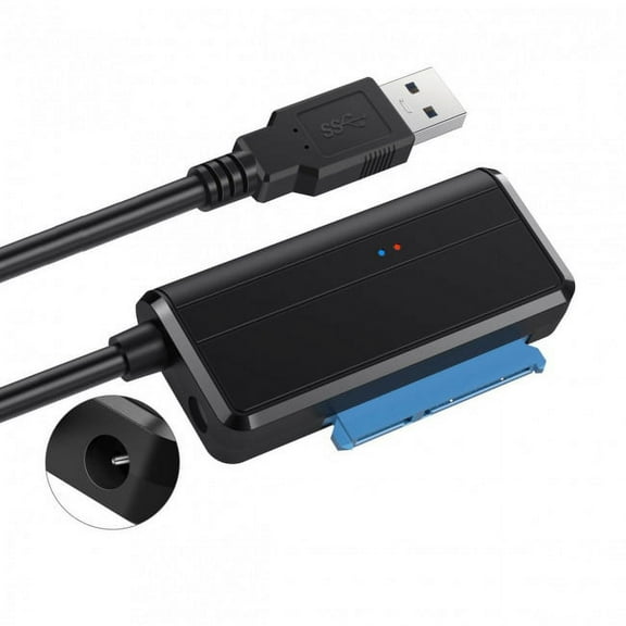 FVH USB 3.0 to Angled SATA 22 Pin Adapter Cable for 2.5" 3.5inch Hard Disk Drive SSD for Desktop Laptop