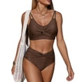 thumbnail image 6 of Fznquz High Waisted Womens Bikini 2 Piece Summer Beach Swimwear Double Straps 2026 Tummy Control Swim Suits M, 6 of 6