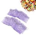 thumbnail image 4 of Drawstring Sheer Mesh Bag, Star Pattern Mesh Bags Transparent  For Wedding Purple, 4 of 8