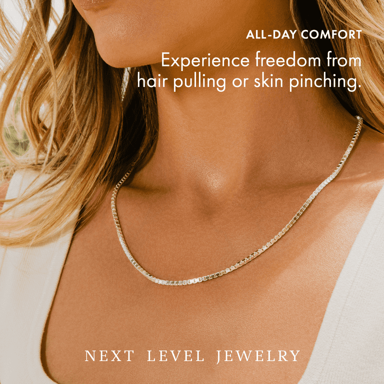 Made in Italy Sterling Silver 24 inch Solid Curb Chain Necklace | One Size | Necklaces + Pendants Chain Necklaces | Holiday Gifts | Christmas Gifts 