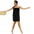 thumbnail image 3 of Elegani Women's Spa Wrap - Luxury Comfort, Absorbent, One-Size-Fits-Most (29" Long), Black, 3 of 4