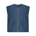 thumbnail image 4 of Bixock Women Outerwear Fall and Winter Zipper Pocket Sleeveless No Hood Casual Jacket, 4 of 5