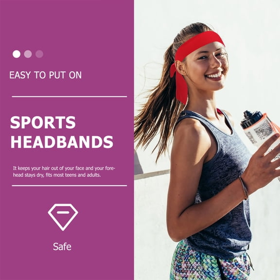 OULII 4-Pack Elastic Fitness Headbands Sweatbands for Running, Yoga, Workout, and Outdoor Sports Activities
