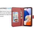 thumbnail image 5 of Galaxy A14 5G Case, A14 5G Wallet Case, Samsung Galaxy A14 5G 6.6 inchs PU Leather Case, Tekcoo Luxury Cash Credit Card Slots Folio Flip Cover [Detachable Magnetic Case] & Kickstand - Wine Red, 5 of 6