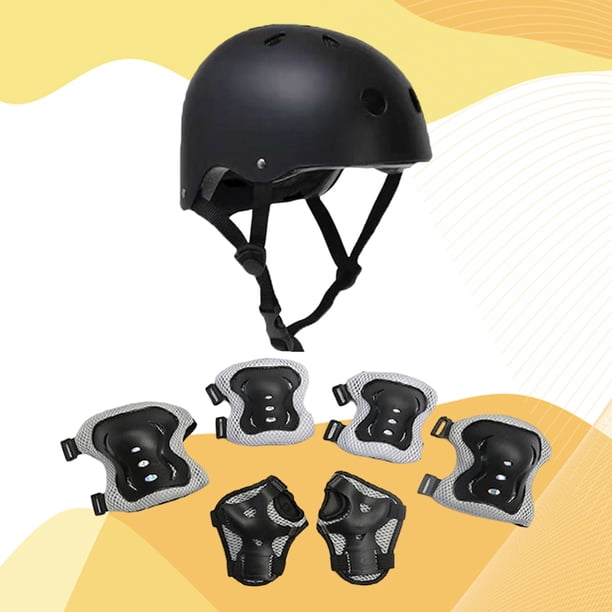 Niños Rodilleras Coderas Resistentes a Impactos con Casco 7 en 1 para Deporte al Aire Libre Hugtrwg Para estrenar