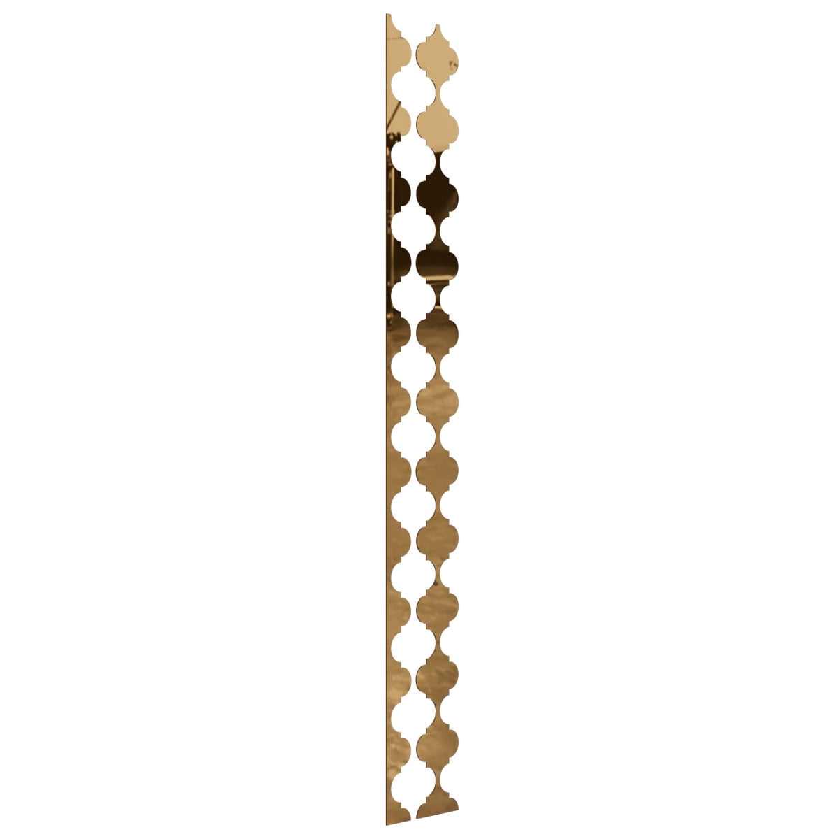 Ekena Millwork 94"H x 1/8"T Marrakesh Adjustable Acrylic Decorative Slat Wall Panel Kit, Gold Mirror (contains 11 Slats + 1 Straight Edge Starter Slat)