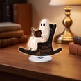 thumbnail image 4 of Halloween Ghost Decorations, 360 Degree Rotating 2D Ghost Figurine with Cute Desktop Design, Halloween Tabletop Ornament for Home Office Classroom Party Decor Spooky Holiday Display, 4 of 9