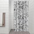 thumbnail image 2 of Gray Pioneer Flower Pattern Shower Curtain 36"x72" ,Bathroom Decorative Shower Curtains Set with 12 Hooks,Modern Waterproof Washable Shower Curtain, 2 of 6