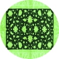 thumbnail image 1 of Ahgly Company Indoor Round Oriental Green Modern Area Rugs, 6' Round, 1 of 4