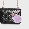 thumbnail image 2 of Unique Bargains 1 Pc Fashion Cute Coal Ball Handbag Charm Bag Accessories Purple, 2 of 5