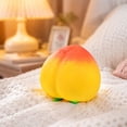 thumbnail image 4 of Jumbo Peach Squish Toys, 6" Yellow Fruit Taba Squish Toys, Stress Balls, Gifts, 4 of 6