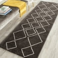 thumbnail image 2 of SAFAVIEH Soho Eden Geometric Wool Area Rug, Ivory/Dark Grey, 7'6" x 9'6", 2 of 7