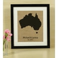 thumbnail image 1 of Darling Souvenir Australia Country Map Burlap Print Wall Decor Couple Personalized Anniversary Gift-Burlap Print with Frame(8 x 10 Inches), 1 of 1
