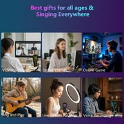 JYX Microphone, Dynamic USB Gaming Microphone for PC PS4/5, Podcast, Streaming, RGB, Anti Spray Net, Noise Cancellation, Reverb, 3.5mm Headphone Jack