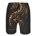 thumbnail image 3 of Fotbe Golden Dragon Tattoo Art Trajes de Baño Estampados para Hombre, Shorts de Verano de Secado Rápido, Ropa de Playa, Bañadores-XX-Large, 3 of 6
