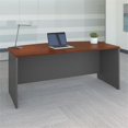 thumbnail image 2 of Bowery Hill 72" Transitional Wood Bow Front Desk Shell in Hansen Cherry, 2 of 8