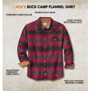 Legendary Whitetails Men's Buck Camp Flannel Shirt Long Sleeve Button Down 100% Cotton