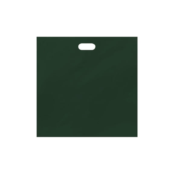 SSWBasics Jumbo Dark Green Plastic Merchandise Bags - Large Merchandise Bags  Low Density  20”W x 5”D x 20”H  Case of 500