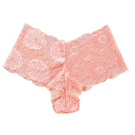 OGLCCG Women Floral Lace Underwear Plus Size Breathable Seamless High Waist Bikini Panty Brief Solid Color Soft Stretch Underpants