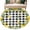 Yellow, variant on Round Rugs 5Ft, Lemon Farmhouse Round Area Rug Washable Indoor Throw Carpet, Summer Fruit Botanical Black Checked Soft Non Slip Circle Rug for Cabinet Bathroom Home Decor Aesthetic