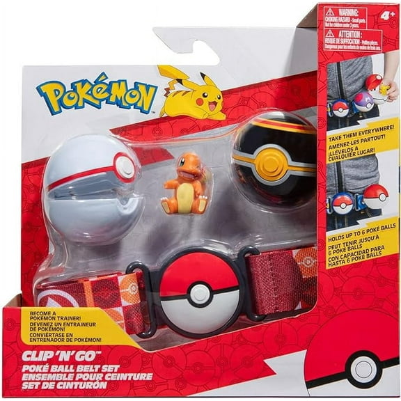 Pokemon Collectible Action Figure Sets with Clip N Go Belt Plus Luxury Ball and Accessories