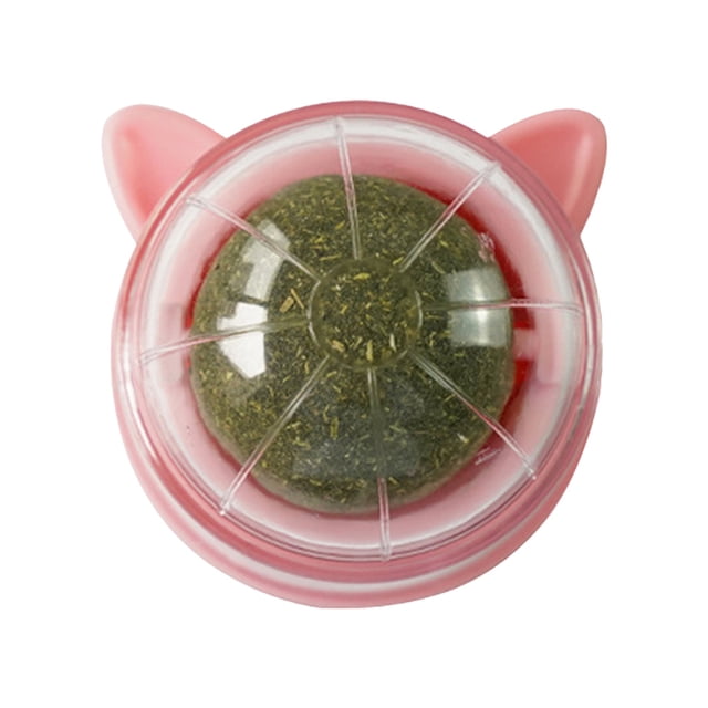 Bolas de pared de hierba gatera para lamer, rodillo giratorio de pared para hierba gatera Natural, Bola de aperitivo para gatos, juguetes para masticar, Limpieza de dientes, juguete con hierba gatera