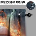 thumbnail image 5 of Kitchen Curtains 36 Inch Short - 3 Panel Set, Rod Pocket Window Curtain, 100% Polyester for Farmhouse, Cafe, Kitchen, Living Room, Bedroom, Sports-Themed Design, Easy Wash, 5 of 6