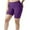 Purple, variant on Wyobmus Women's Plus Size Biker Shorts High Waisted Active Yoga Pants Solid Color Soft Sknniy Workout Shorts Blue