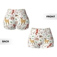 thumbnail image 5 of Kdxio Cute Little Animals Print Workout Shorts for Women Seamless Soft Smooth Gym Yoga Scrunch Active Shorts, 5 of 9