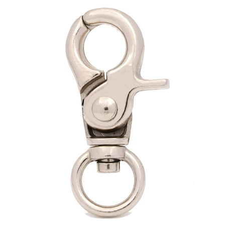 

Fenggtonqii 0.45 Swivel Trigger Snap Hook Lobster Claw Clasp Spring Loaded Clip O-Ring Ended Silver - Pack of 10