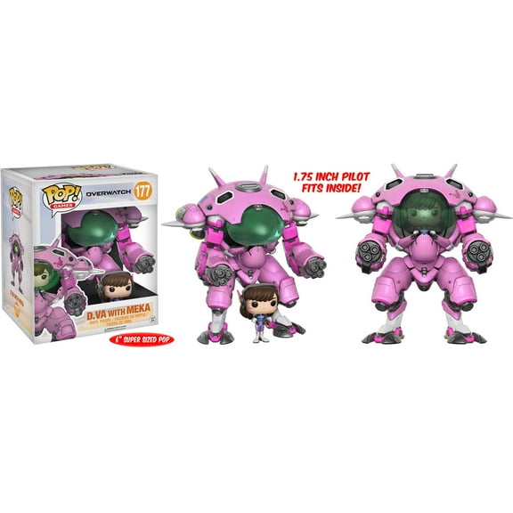 Funko POP Games: Overwatch D.VA & Meka 6" POP and Buddy Toy Figure