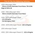 thumbnail image 3 of Max Advanced Brakes - Brake Kit for 2005-2018 VW Jetta w/12.28" Dia Fr Rotor Beetle Passat 2.0L Audi A3/A3 Quattro Front Replacement Geomet Coated Disc Brake Rotors and Ceramic Brake Pads, 3 of 9