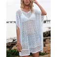 thumbnail image 4 of Alsol Lamesa Women's Bathing Suit Cover Ups Crochet Cover Up For Swimwear Beach Dress Bikini Cover-up, 4 of 5