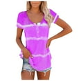 thumbnail image 3 of QHWAUAKFBN T Shirts For Women Graphic Shirt Short Sleeve Stylish Shirts Tshirts Top, 3 of 3