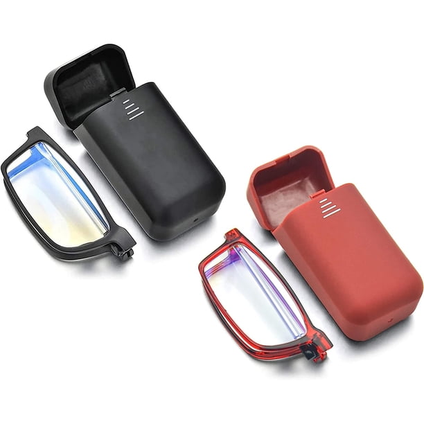Gafas de Lectura Plegables - Lectores Portátiles Plegables Para Hombres Mujeres Con Estuche 2 Pares 2.50