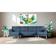 thumbnail image 1 of Sala Modular Doble Chaise Makora Salazar con Memory Foam Color Azul Lino Respaldo Reclinable de 3 Posiciones, 1 of 7