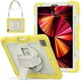 thumbnail image 1 of iPad Pro 12.9 Case 2020 with Screen Protector Pencil Holder | Full Body Shockproof Rugged Protective Durable Rubber Case w/360 Rotating Stand & Strap for iPad Pro 12.9 inch 4th Generation, 1 of 6
