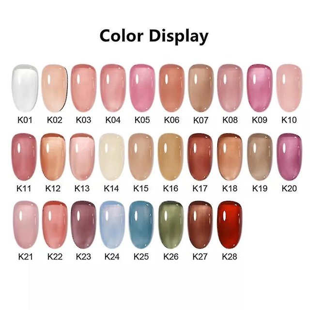 Esmaltes de uñas de gel translúcidos de cristal de esmalte de uñas de gelatina de 8ml para salón de uñas Diy