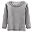 thumbnail image 5 of Penkiiy Toddler Baby Kids Winter Boys Girls Solid Color Long Sleeved Thickening Home Wear Clothes Suit 3-4 Years Gray, 5 of 5