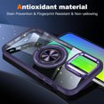 thumbnail image 4 of For Apple iPhone 12 /12 Pro Clear Transparent Back Hybrid with Rotate Ring Stand & MagSafe Compatible Shockproof Slim TPU PC Phone Case Cover by Xpression - Purple, 4 of 8