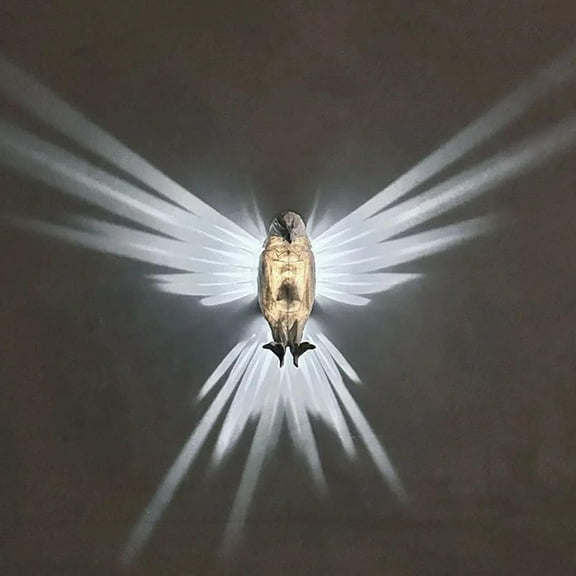 3D Animal LED Wall Night Light, Home Decoration Carving Lamp, Bald Eagle Light Battery Operated for Bedroom, Living Room, Stairway, Hallway, Kitchen (Vulture)