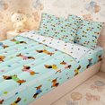 thumbnail image 3 of Erosebridal Mint Dachshund Grid Zipper Queen Comforter Set with Fitted Sheet and 2 Pillowcases,Vibrant Dot Zipper Bedding Set,Aqua White,4 Pieces,Reversible, 3 of 6
